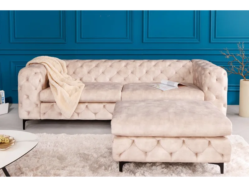 Tabouret baroque de couleur vert en velours pas cher