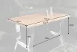 Table basse moderne 110cm coloris naturel et chromé en bois massif pas cher