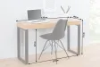 Table d'ordinateur portable Bureau en chêne 120x40 cm coloris naturel et noir