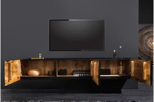 Meuble TV contemporain |Meuble TV design ovale avec étagère coloris... 2