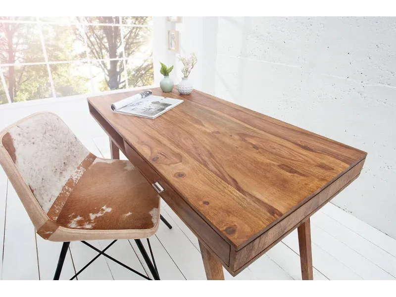 Bureau de 120cm design Scandinave coloris blanc Secrétaire |adeniahome...