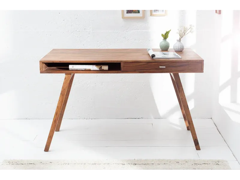 Bureau de 120cm design Scandinave coloris blanc Secrétaire |adeniahome...