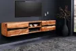 Meuble TV contemporain |Meuble TV design à 3 niches avec roulettes ...