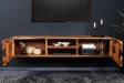 Meuble TV contemporain |Meuble TV design à 3 niches avec roulettes ...