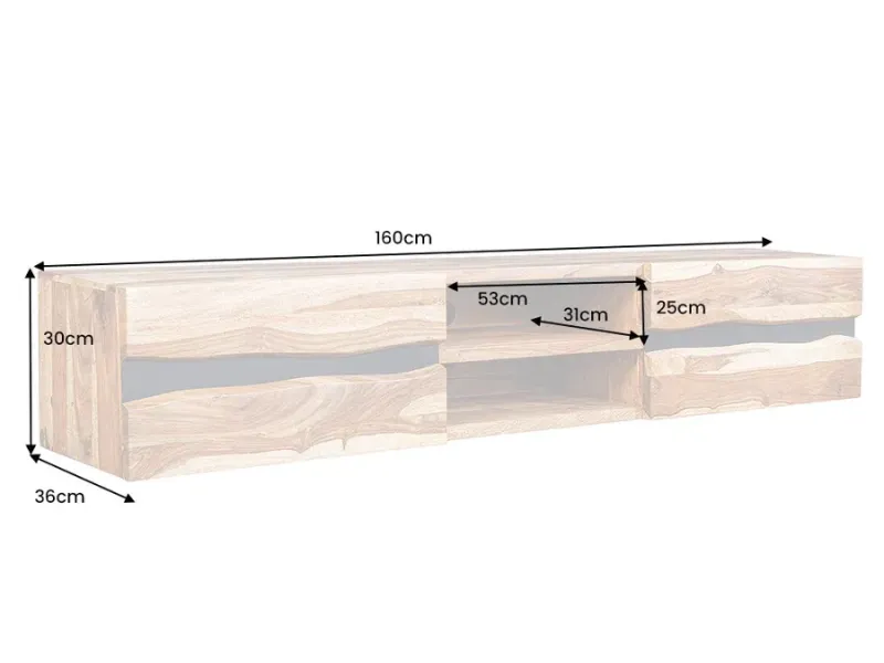 Meuble TV contemporain |Meuble TV design à 3 niches avec roulettes ...