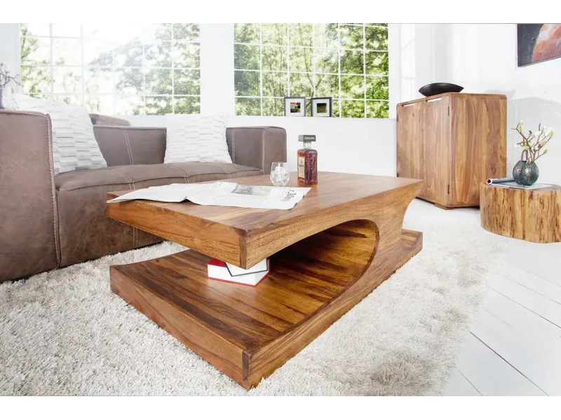 Meuble tv bois massif |Meuble tv design de couleur naturelle en boi...