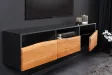 Meuble TV Organic Artwork 140cm Acacia suspendu