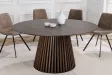 Table de Salle à Manger Ronde 120 cm - Chêne Foncé