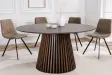 Table de Salle à Manger Ronde 120 cm - Chêne Foncé
