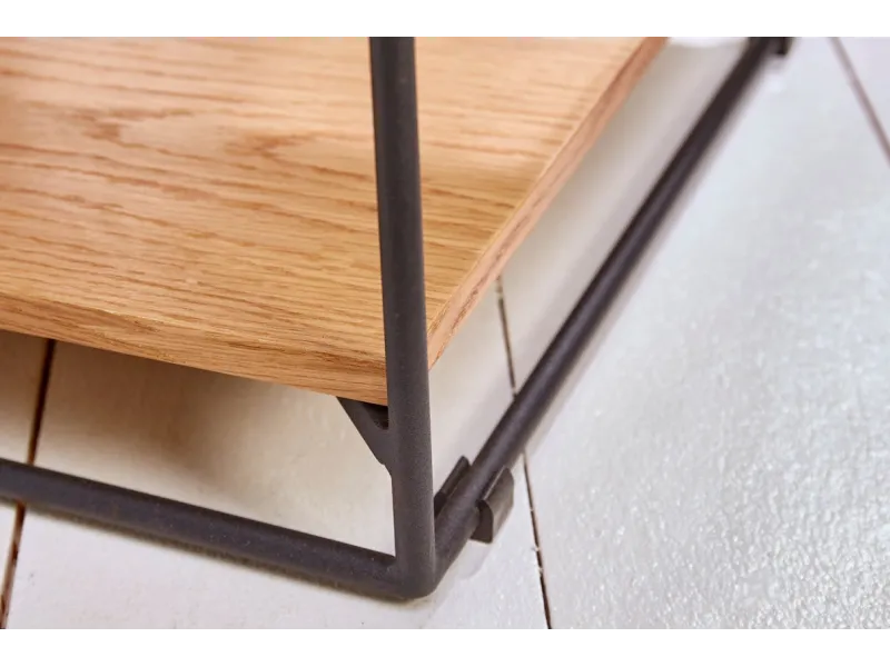 Table de Chevet Bois Massif Style Industriel 40cm | Petit prix