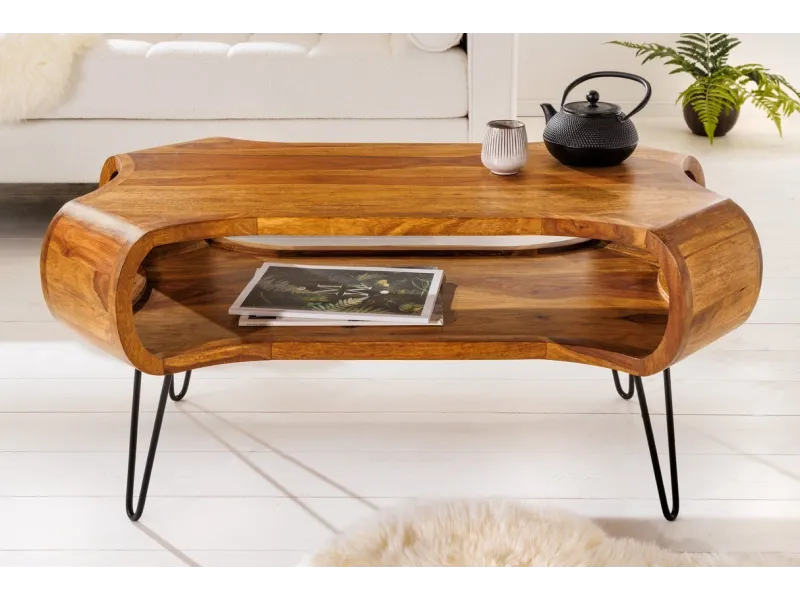 Table Basse en Bois 105cm Mango pas cher