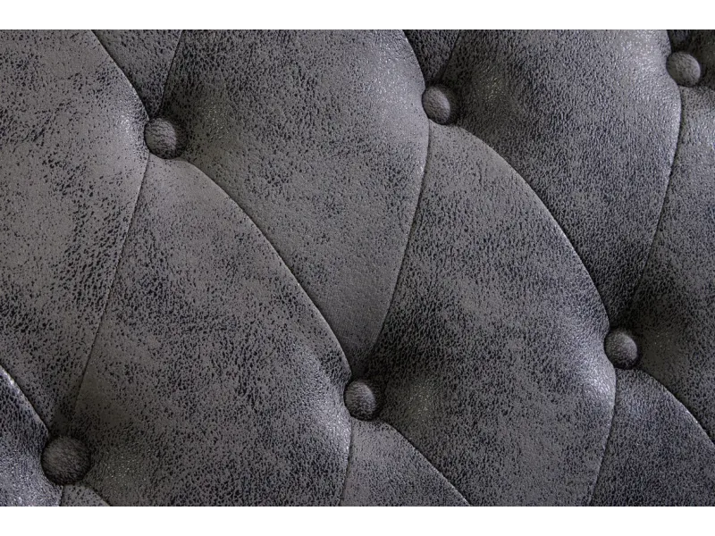 Lit design 180x200cm avec rivets de velours gris antique