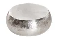 Table basse de 80 cm design oriental coloris argent