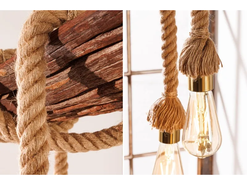 Suspension SEVEN SEAS 110 cm - Élégance naturelle et style maritime