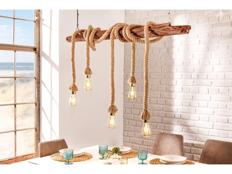 Suspension SEVEN SEAS 110 cm - Élégance naturelle et style maritime