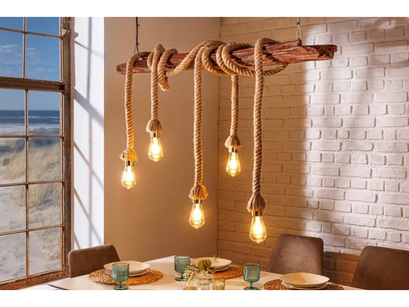 Suspension SEVEN SEAS 110 cm - Élégance naturelle et style maritime