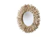 Miroir rond en bois flotté – Miroir mural bois flotté naturel 80 cm