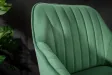 Lot de 2 tabourets de bar en velours coloris vert émeraude