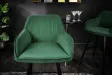 Lot de 2 tabourets de bar en velours coloris vert émeraude