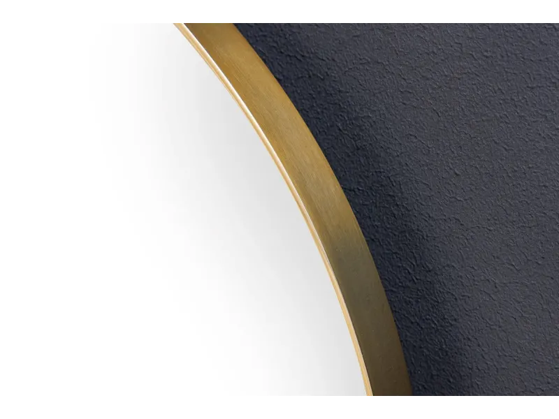 Miroir mural en métal design coloris doré 50cm