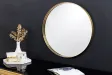 Miroir mural en métal design coloris doré 50cm