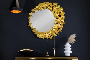 Miroir mural design Papillon coloris Or 80cm 2