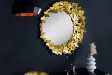 Miroir mural design Papillon coloris Or 80cm