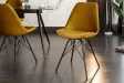 Lot de 4 Chaises Scandinave en velours coloris jaune moutarde