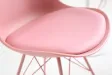Lot de 4 Chaises Scandinave Rose – Simili Cuir et Métal | Chaise Scandinave Pas Cher