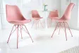 Lot de 4 Chaises Scandinave Rose – Simili Cuir et Métal | Chaise Scandinave Pas Cher