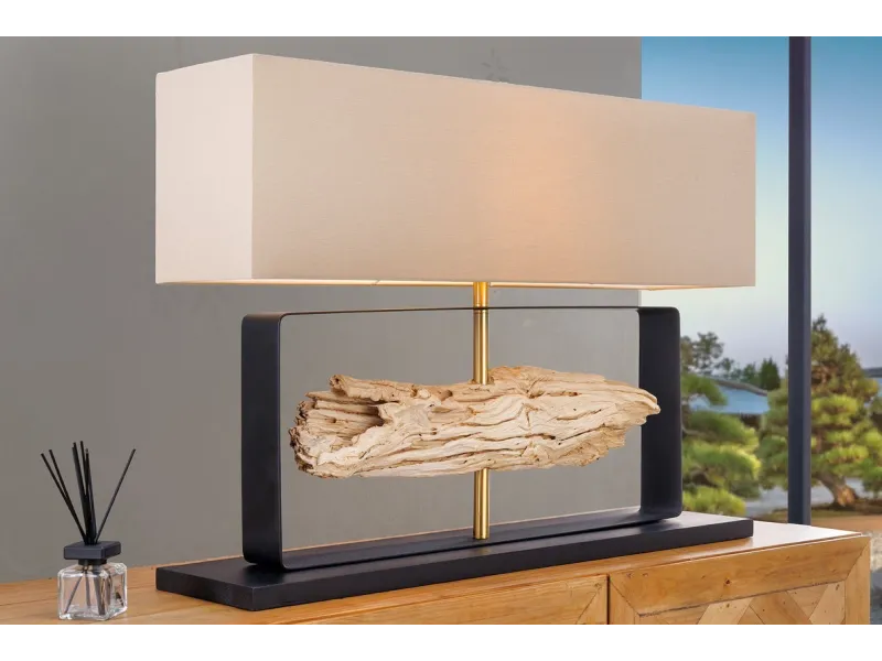 Lampe à poser 80cm ROUSILIQUE – Élégance et naturel réunis