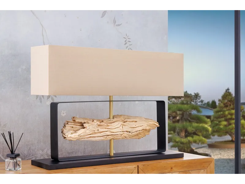 Lampe à poser 80cm ROUSILIQUE – Élégance et naturel réunis