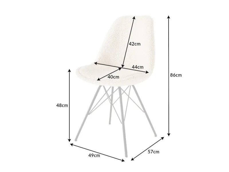 Chaises capitonnées |Lot de 2 Chaises design scandinave de salle à ...