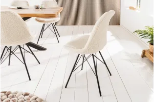 Chaises capitonnées |Lot de 2 Chaises design scandinave de salle à ...