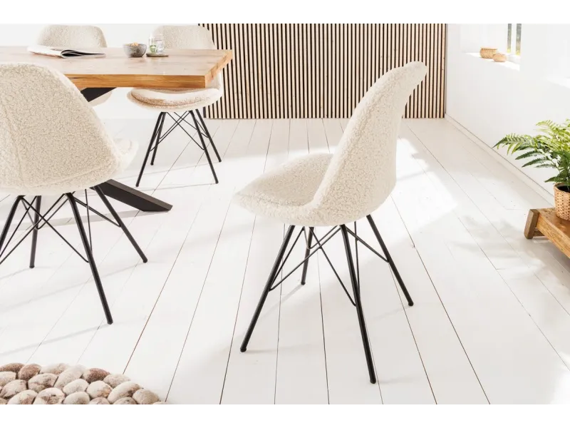 Chaises capitonnées |Lot de 2 Chaises design scandinave de salle à ...