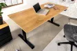 Bureau réglable en hauteur électriquement coloris Chêne 160x80 cm