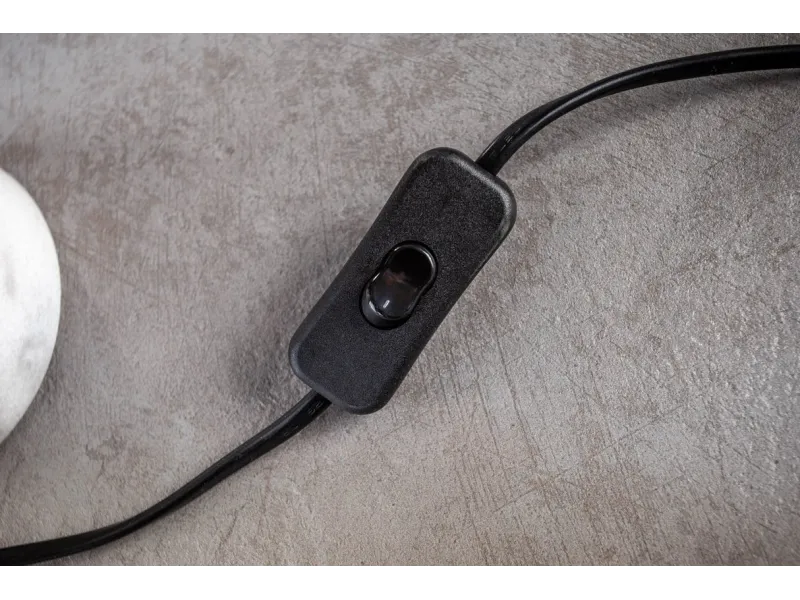 Lampe à poser design coloris bleu et beige en lin et céramique Lamp...