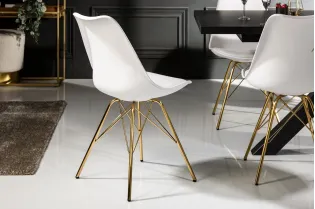 Lot de 4 chaises de salle à manger moderne en polyester coloris gri... 2