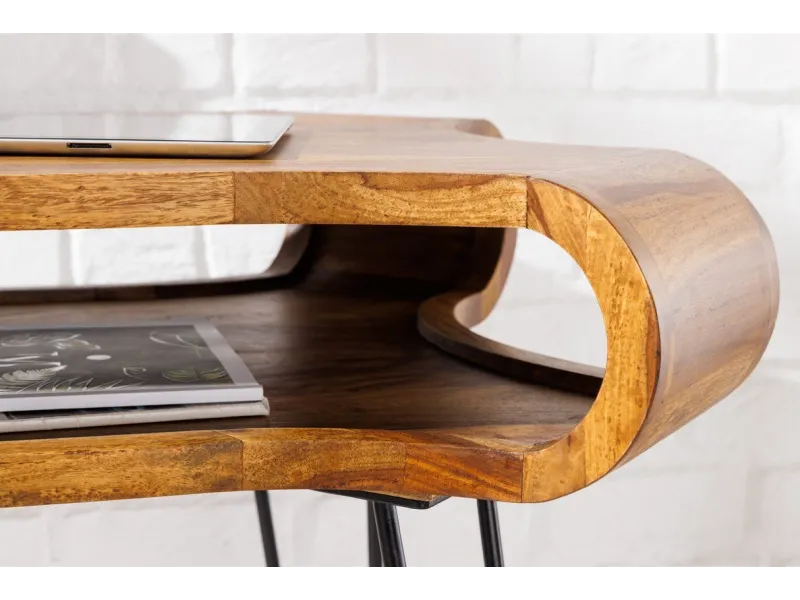 Table de bureau design rétro de 120cm à un tiroir et une niche home...