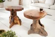 Table d'appoint design naturel de 40cm en bois massif Table d'appoi...