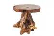 Table d'appoint design naturel de 40cm en bois massif Table d'appoi...