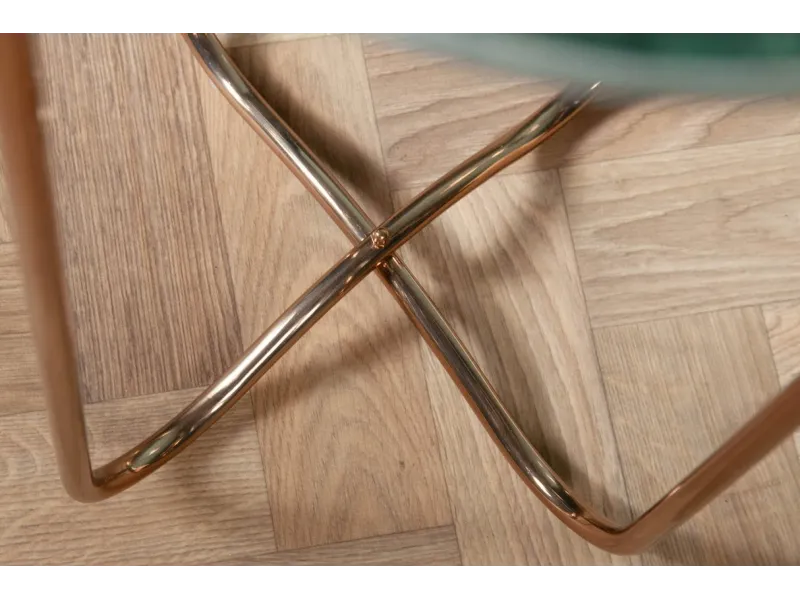 Lot de 2 tables d'appoint design coloris gris en marbre et métal ar...