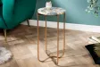 Lot de 2 tables d'appoint design coloris multicouleur en agate et m...