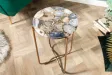 Lot de 2 tables d'appoint design coloris multicouleur en agate et m...