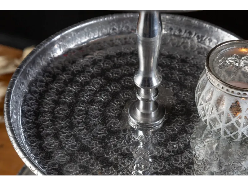 Lot de 3 plateaux design oriental coloris doré en métal Objets de d...