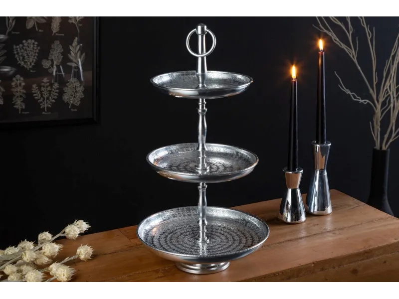 Lot de 3 plateaux design oriental coloris doré en métal Objets de d...