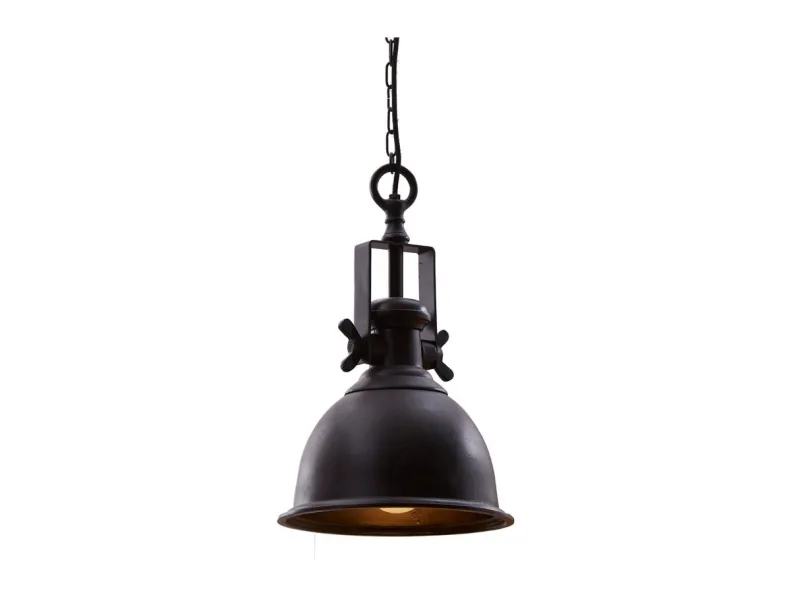 Lampe suspension design scandinave coloris noir en métal et en bois...