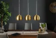 Lampe suspension design scandinave coloris blanc en métal et en boi...