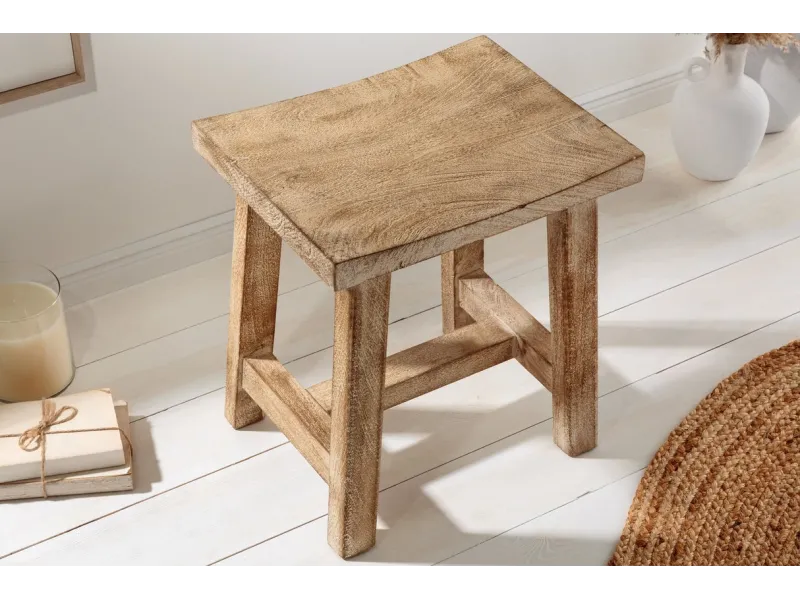 Tabouret 40 cm de hauteur | Bois de manguier naturel artisanal |adeniahome...