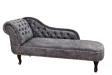 Méridienne Chesterfield 170 cm Velours Gris Antique|adenia...